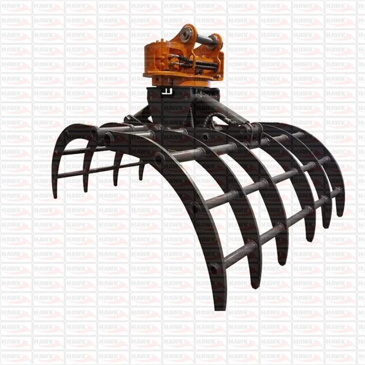 Rotating Grass Grapple Attachment
